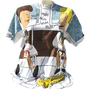 Vtg HTF Original 1993 MTV's Beavis Butt-Head T-Shirt Softee XL EUC Rare Tee Huh